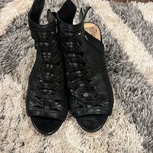 Vince Camuto black leather heels.